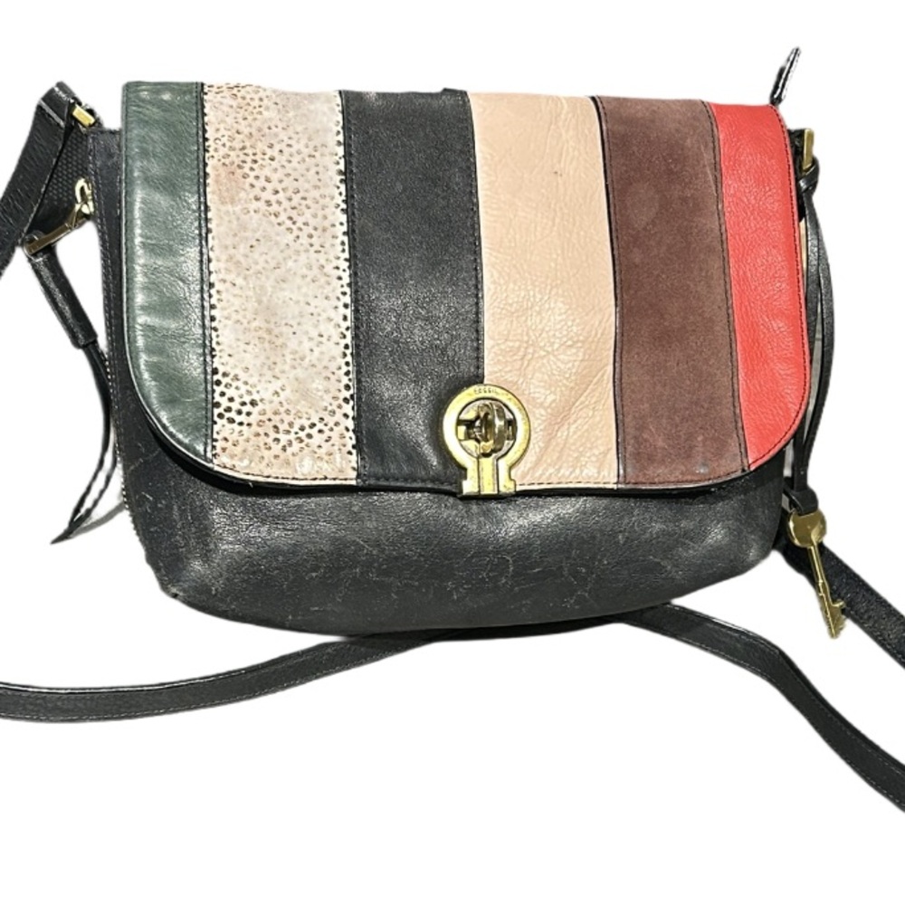 Fossil Maya Multi-Color Leather Crossbody Purse